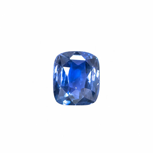 2.27 ct natural unheated blue sapphire, cushion cut loose gemstone