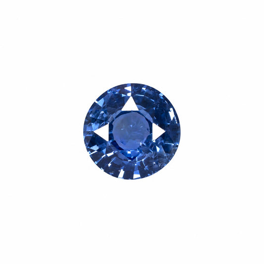 1.52 ct natural unheated cornflower blue sapphire, round cut