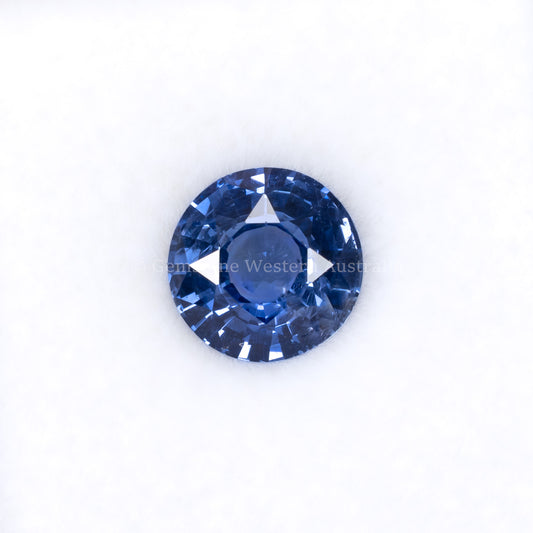 1.52CT NATURAL UNHEATED CORNFLOWER BLUE SAPPHIRE - ROUND CUT IN WHITE BACKGROUND