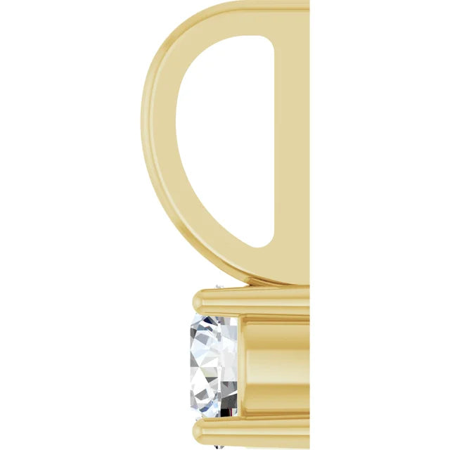 0.50ct Natural Round Brilliant Cut Diamond Pendant in 18K Yellow Gold