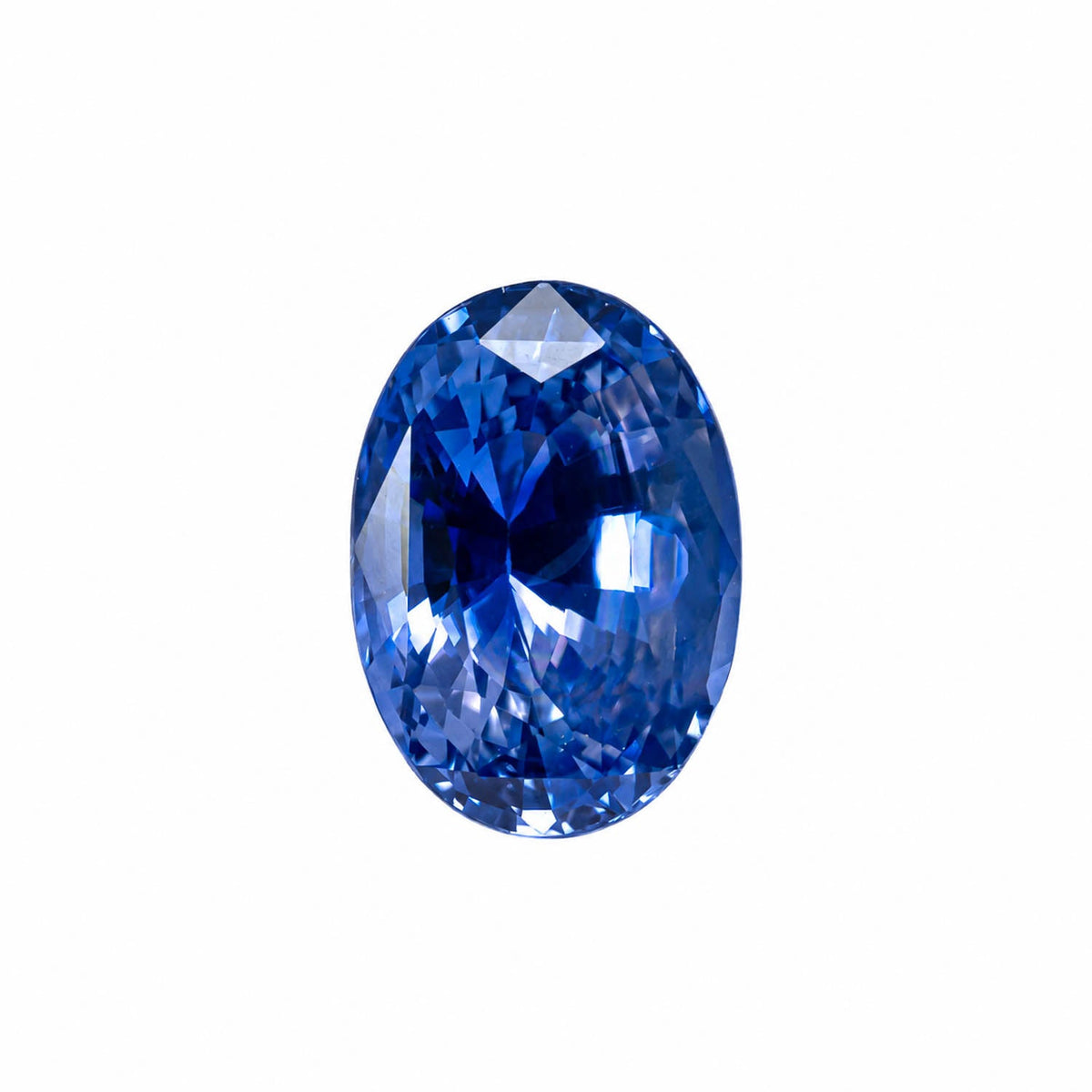 3.05 ct natural unheated blue sapphire, oval cut loose gemstone