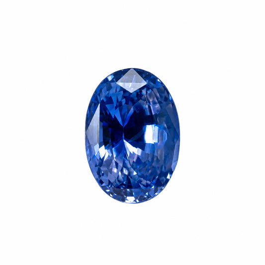 3.05 ct natural unheated blue sapphire, oval cut loose gemstone
