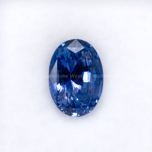 3.05 Ct Natural Unheated Blue Sapphire - Oval Cut