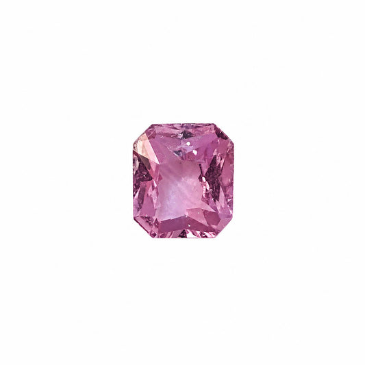 0.67 ct natural pink sapphire, emerald cut loose gemstone
