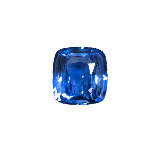 2.03 ct natural vivid blue sapphire, cushion cut loose gemstone