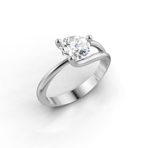 Celine Bypass Solitaire Ring