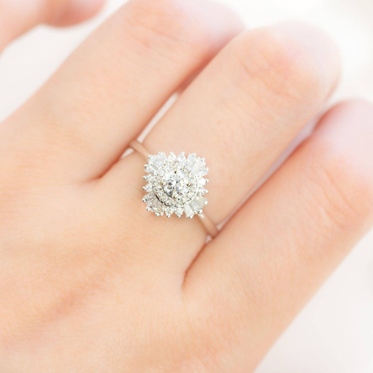 Diamond Engagement Ring Gatsby 0.61ct 18K White Gold