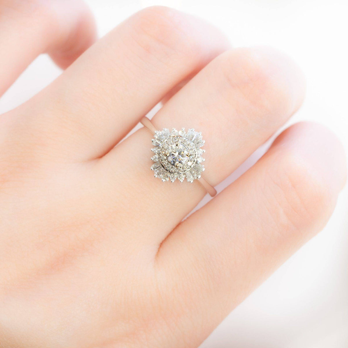 Diamond Engagement Ring Gatsby 0.61ct 18K White Gold