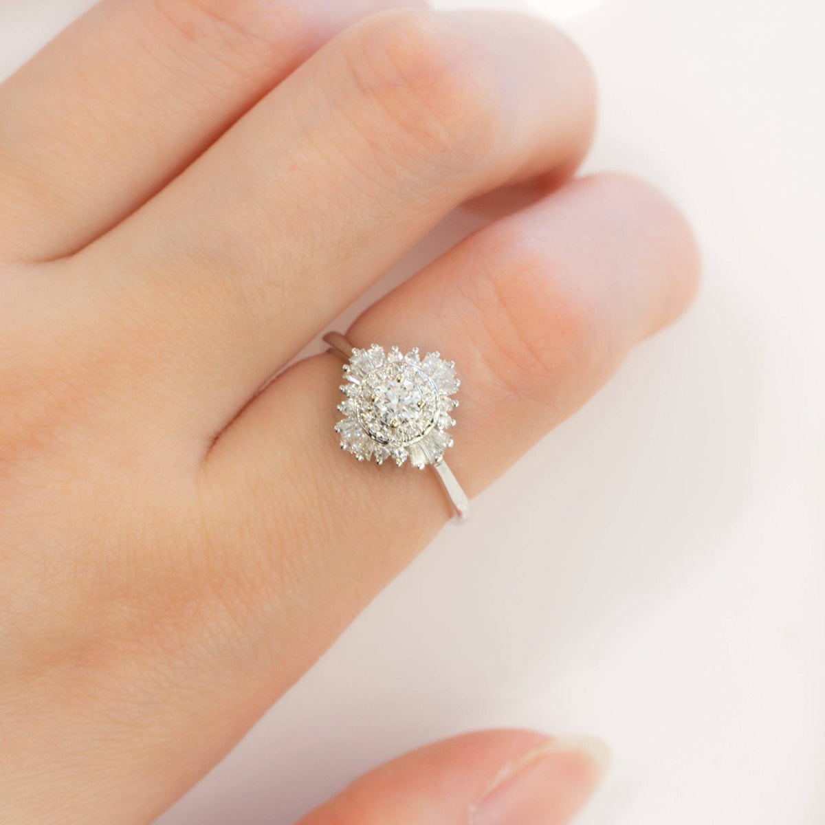 Diamond Engagement Ring Gatsby 0.61ct 18K White Gold