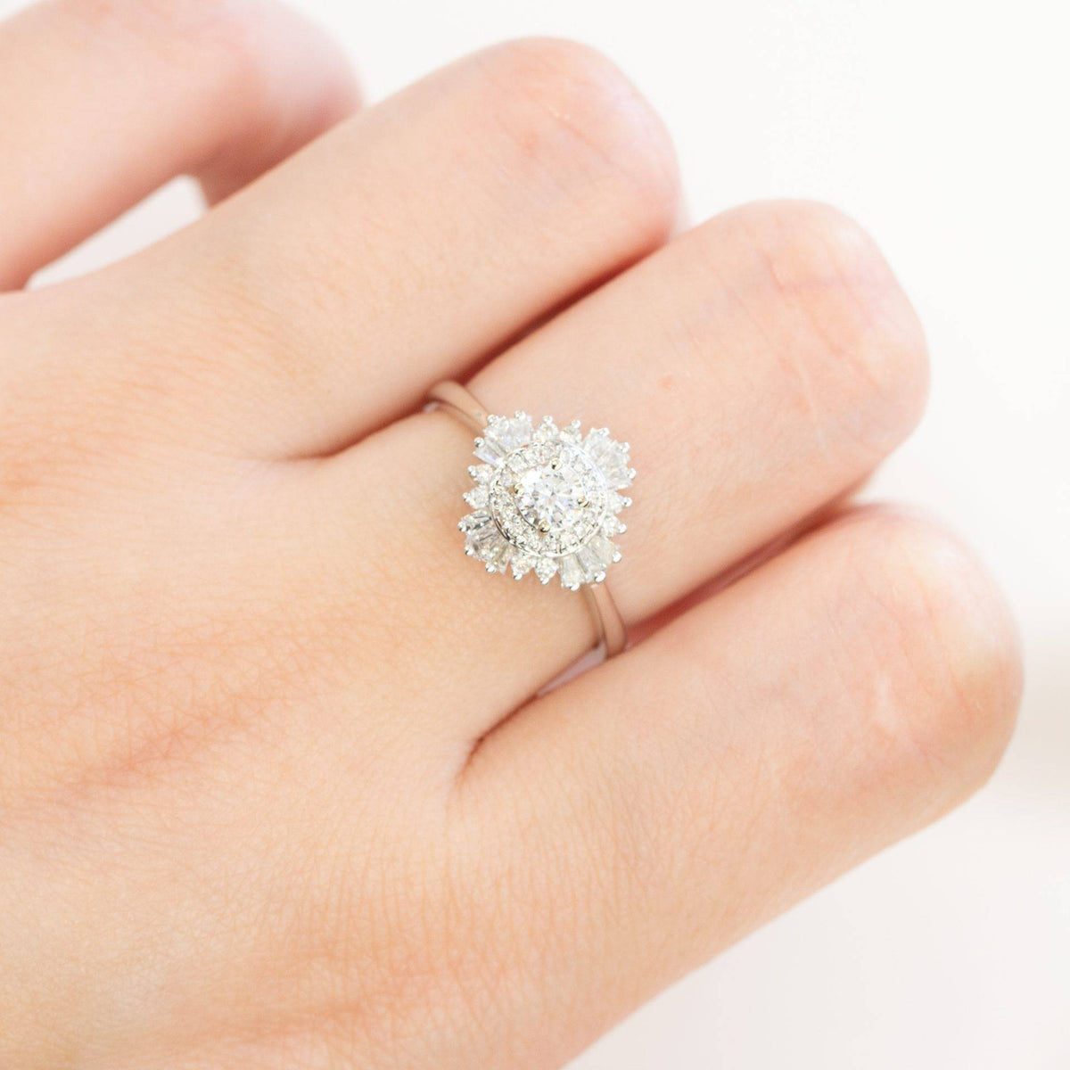 Diamond Engagement Ring Gatsby 0.61ct 18K White Gold