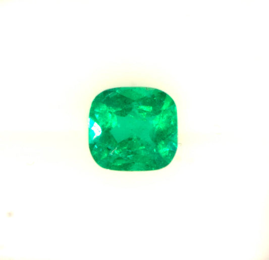 0.99  Carat Cushion   Colombian Emerald  Loose Gemstone