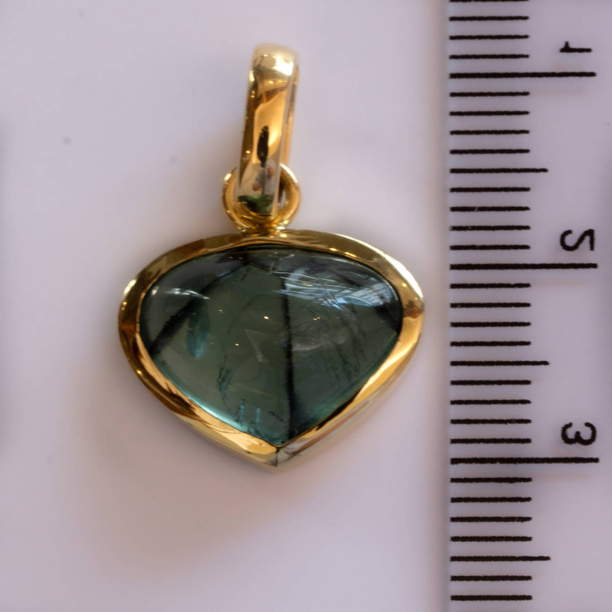 5.28ct Natural Colombian Emerald Trapiche Pendant in 18K Yellow Gold