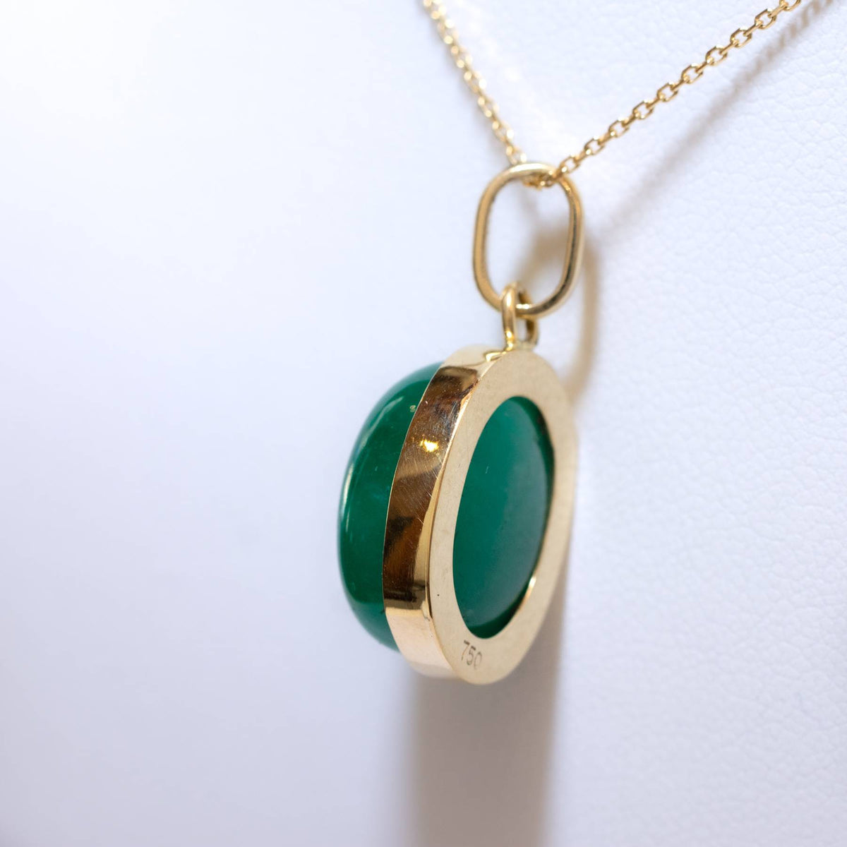 19.6ct Natural Large Colombian Emerald Pendant in 18K Yellow Gold