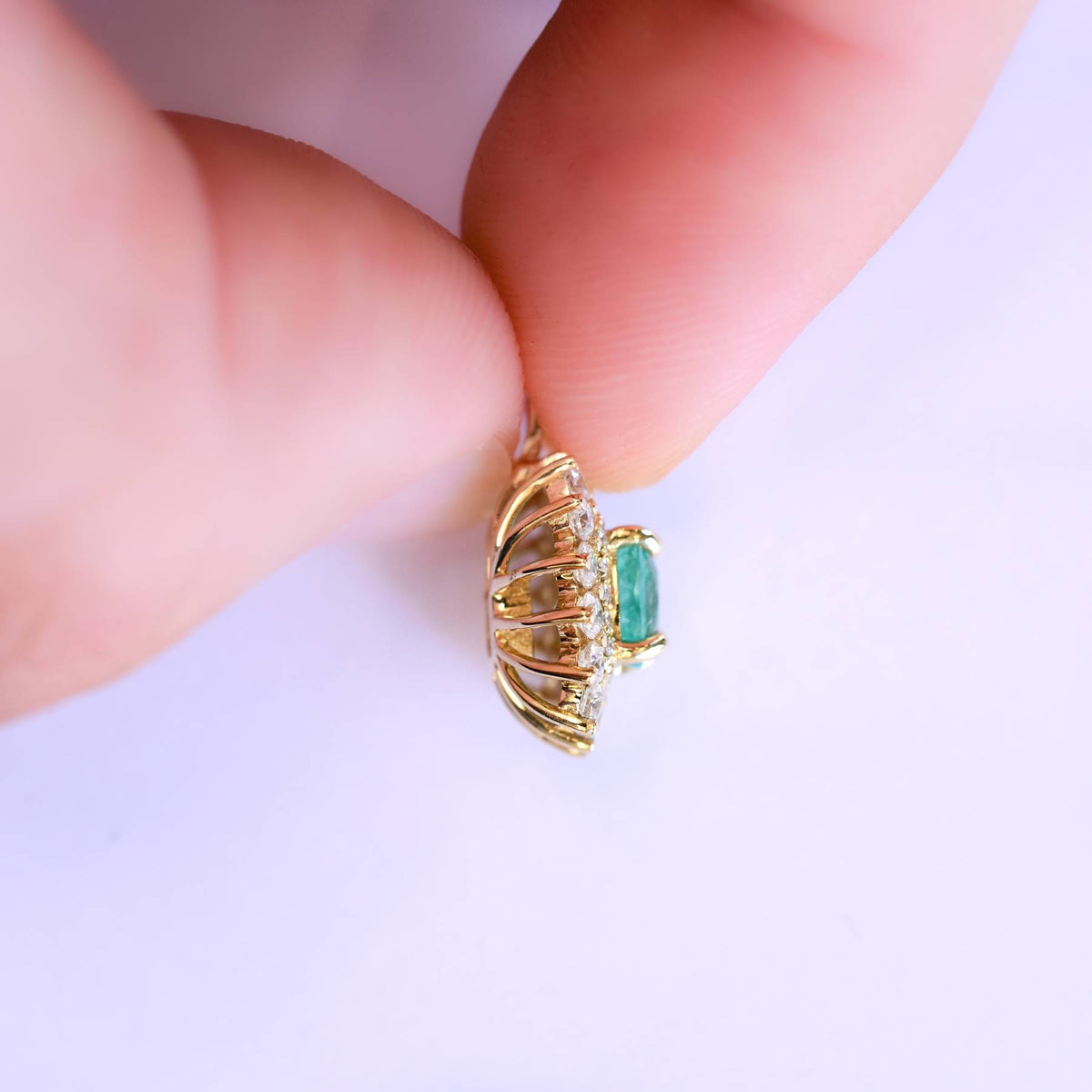 Natural Colombian Emerald Two Way Use Ring and Pendant