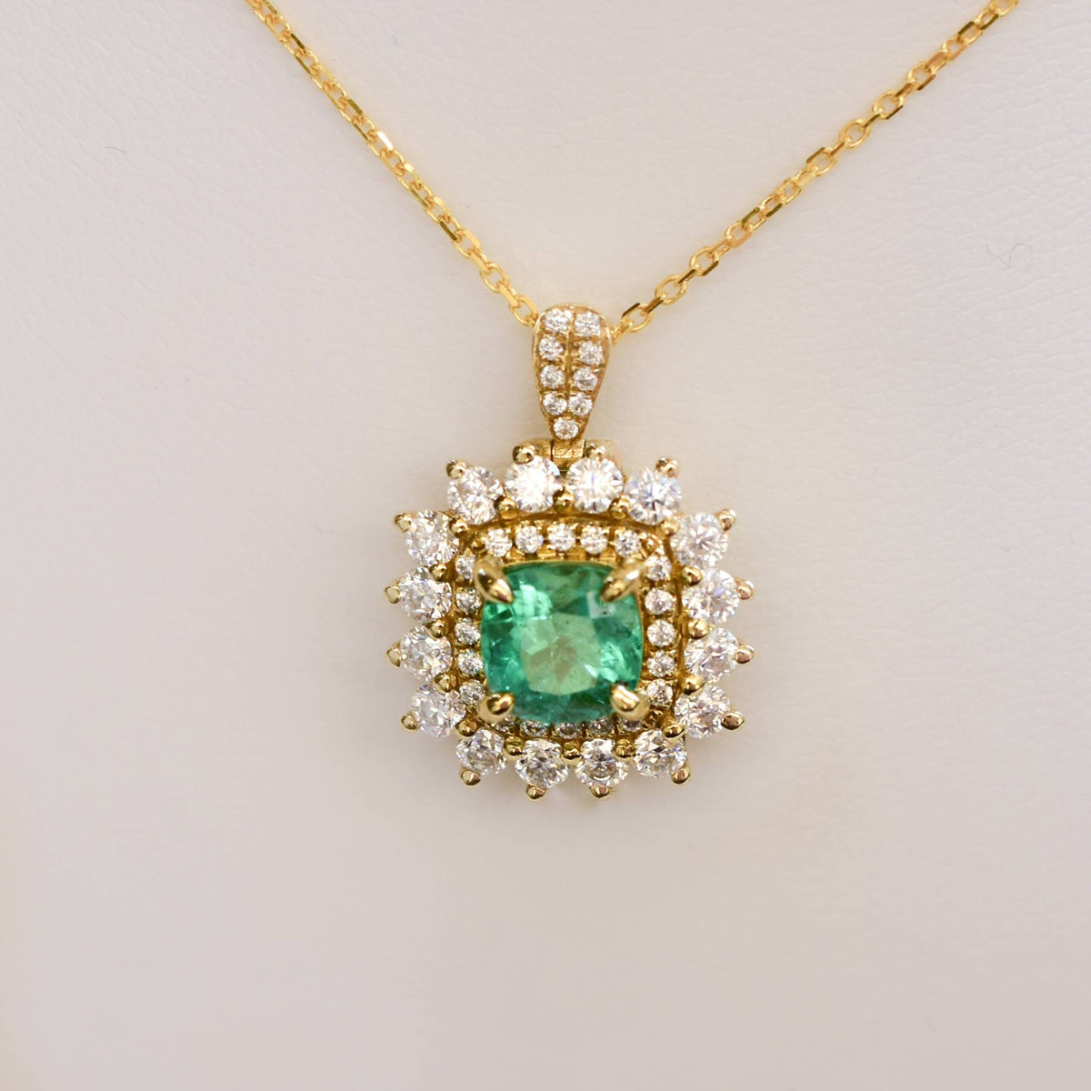 Natural Colombian Emerald Two Way Use Ring and Pendant
