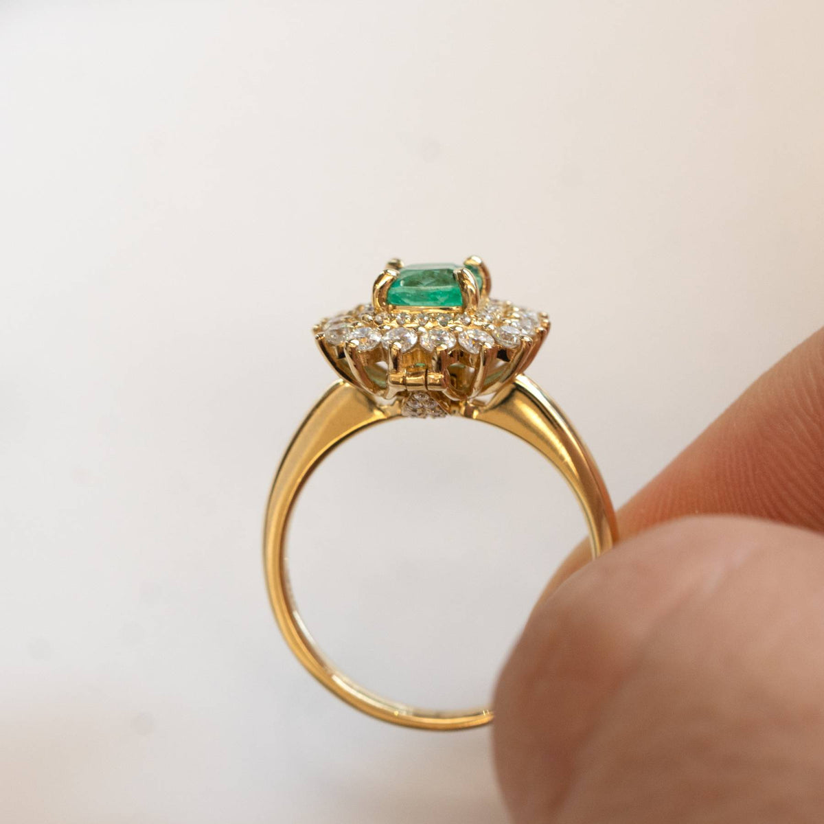 Natural Colombian Emerald Two Way Use Ring and Pendant