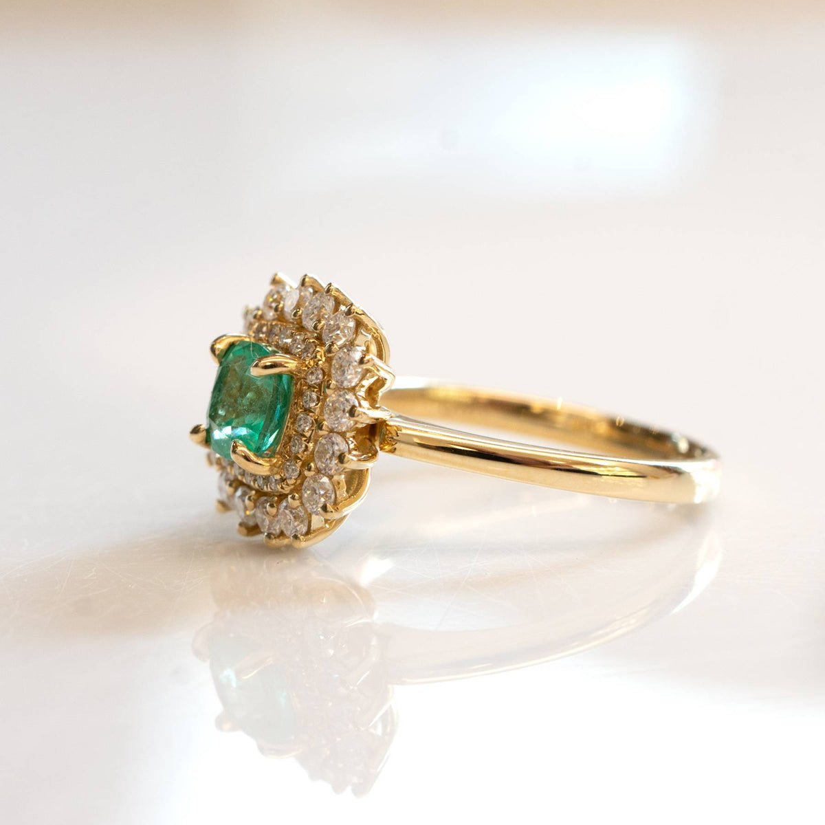 Natural Colombian Emerald Two Way Use Ring and Pendant