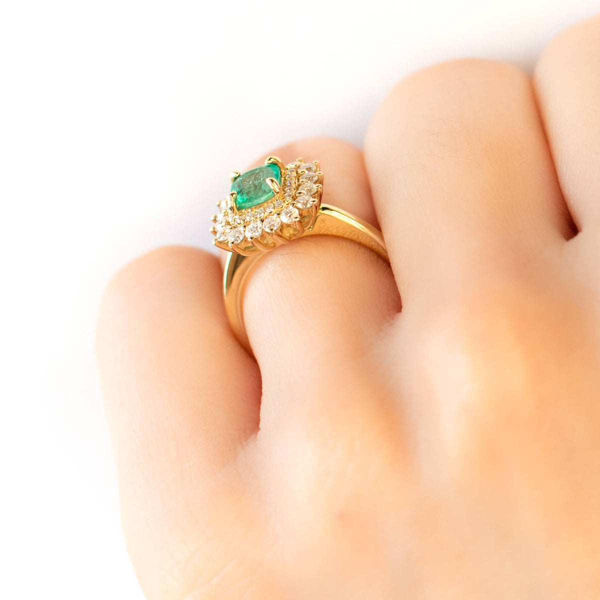 Natural Colombian Emerald Two Way Use Ring and Pendant