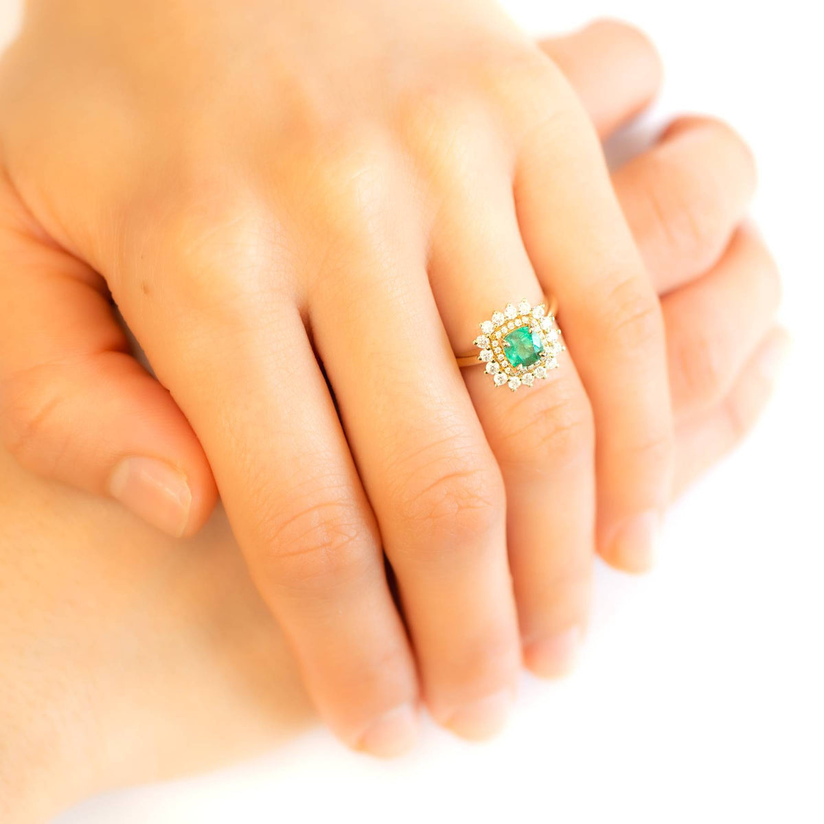 Natural Colombian Emerald Two Way Use Ring and Pendant