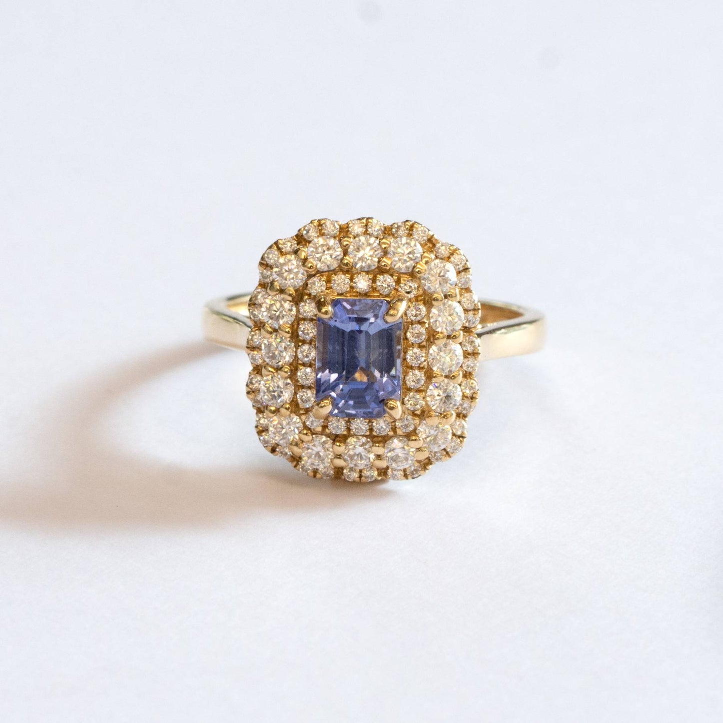 Natural Blue Ceylon Sapphire Convertible Pendant and Ring