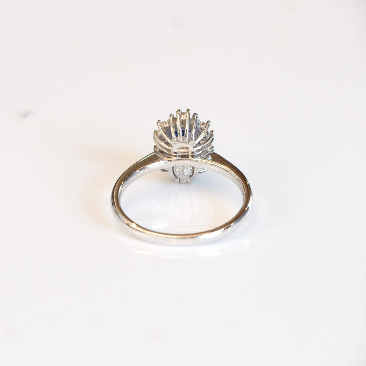 Natural Blue Sapphire and Diamond Ring and Pendant in 18ct Gold