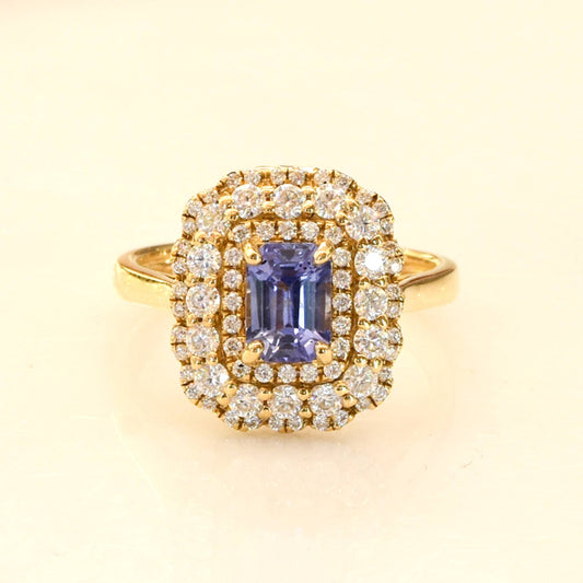 Natural Blue Ceylon Sapphire Convertible Pendant and Ring