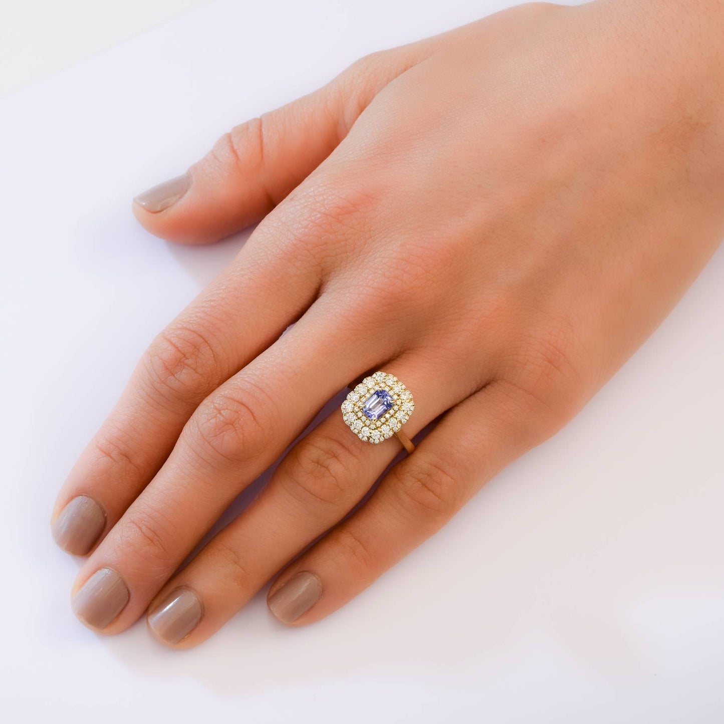 Natural Blue Ceylon Sapphire Convertible Pendant and Ring