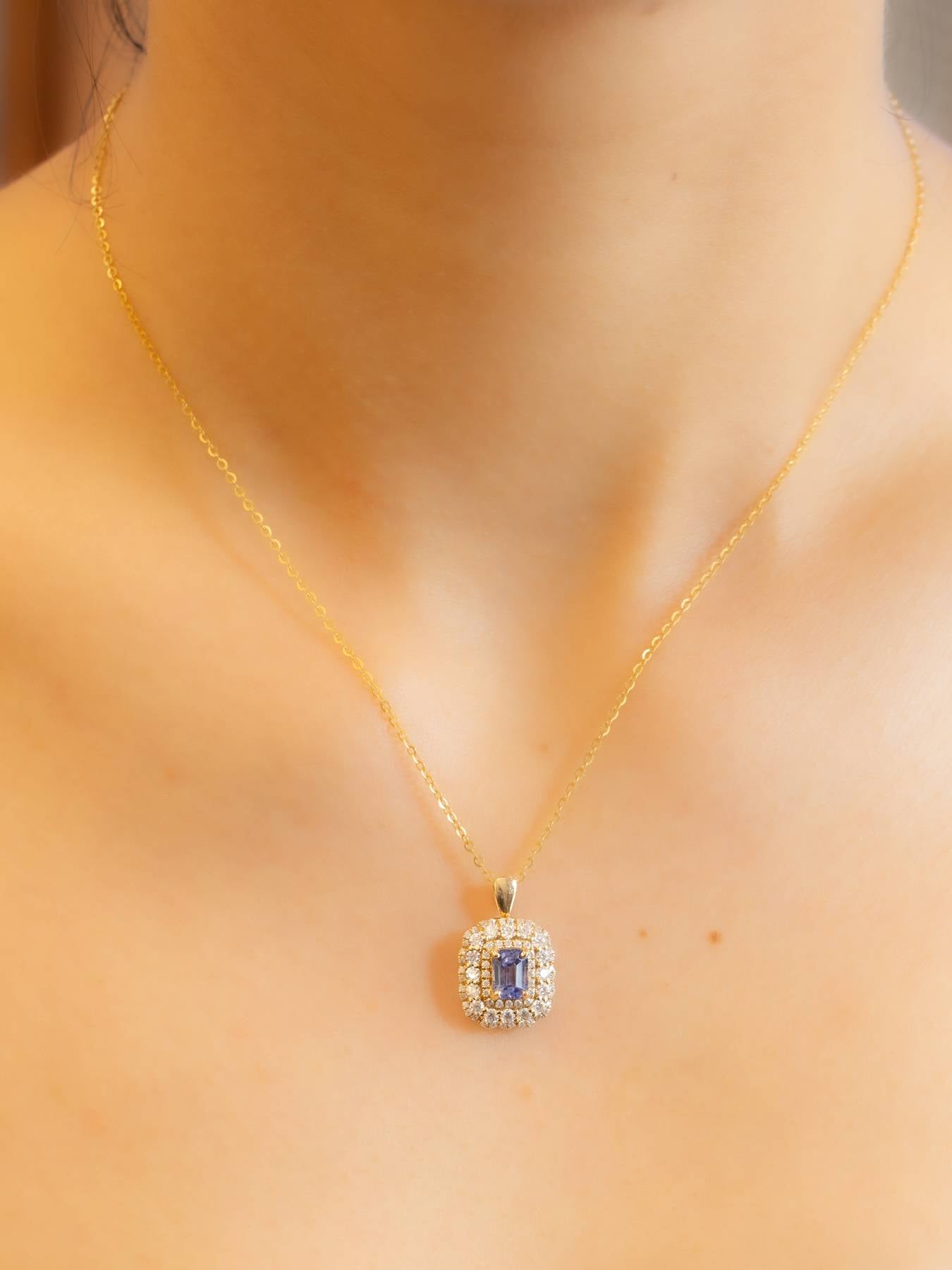 Natural Blue Ceylon Sapphire Convertible Pendant and Ring
