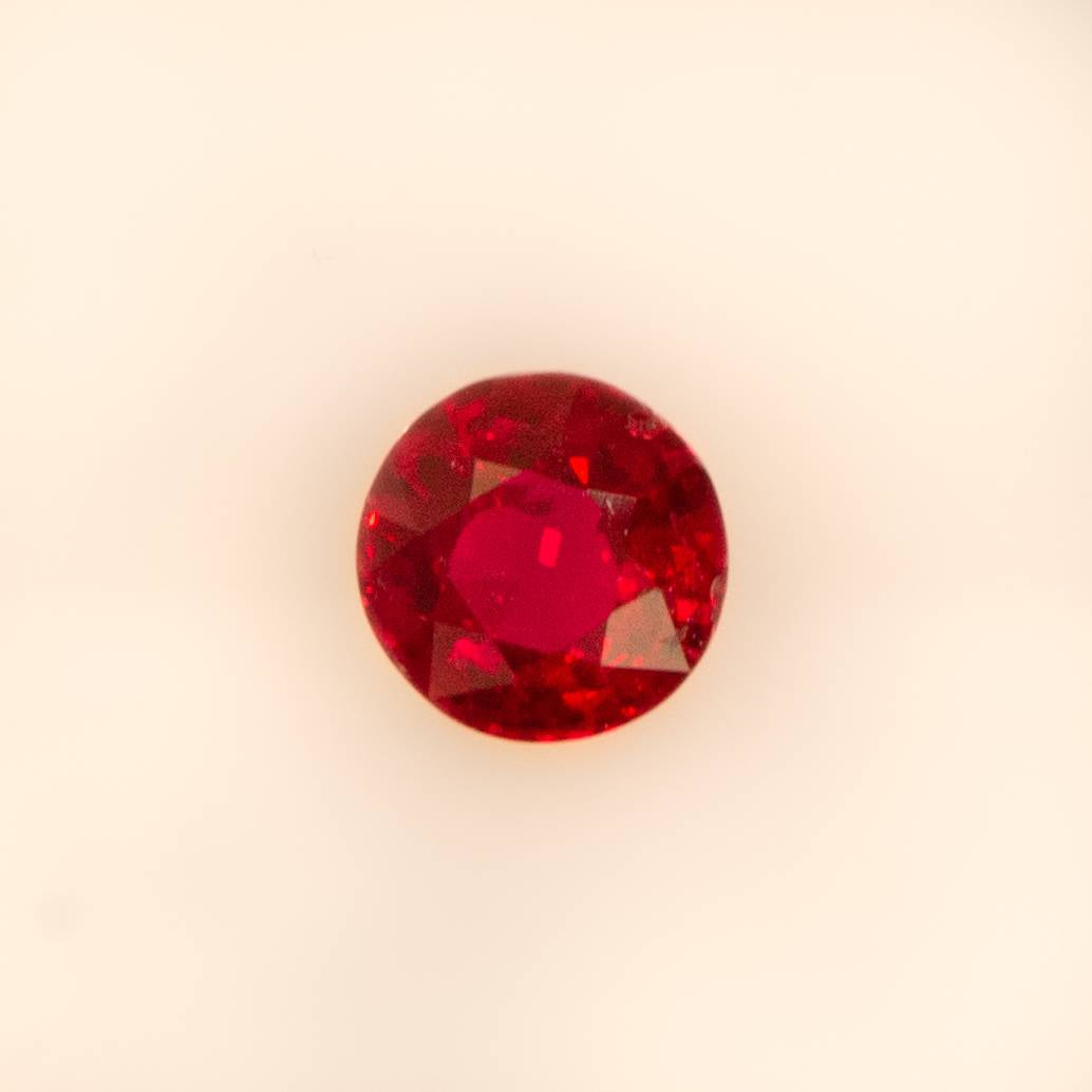 1.0 ct Natural Ruby Round Shape Unheated
