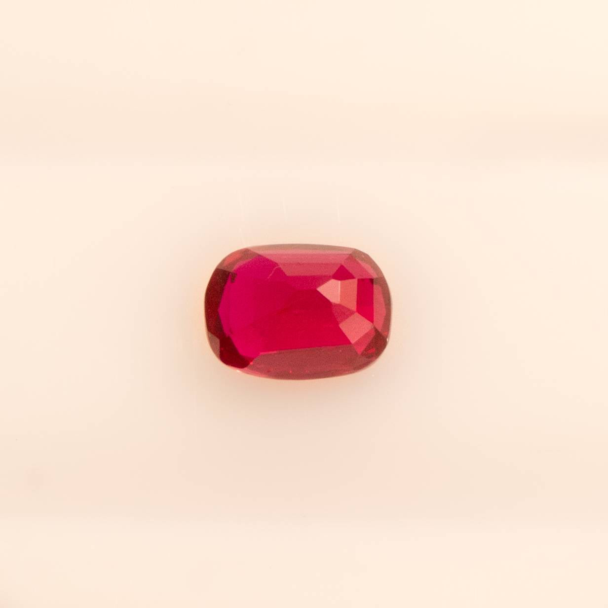1.0 ct Natural Ruby Cushion Shape Unheated