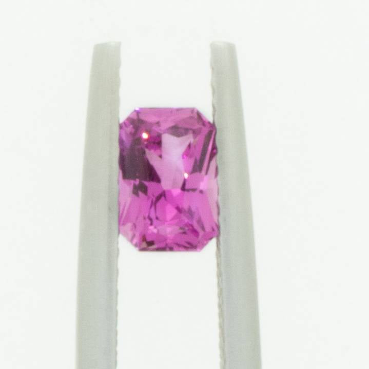 0.85 ct Natural Pink Sapphire Emerald  Shape Unheated
