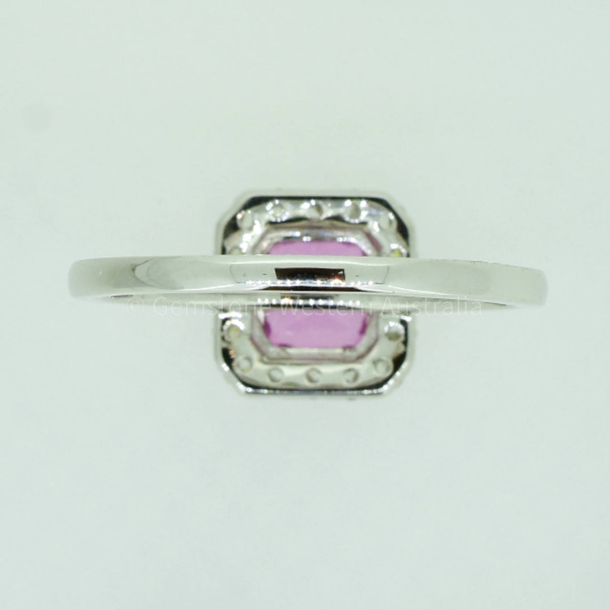 Unheated Natural Pink Sapphire Halo Ring in 18K Gold