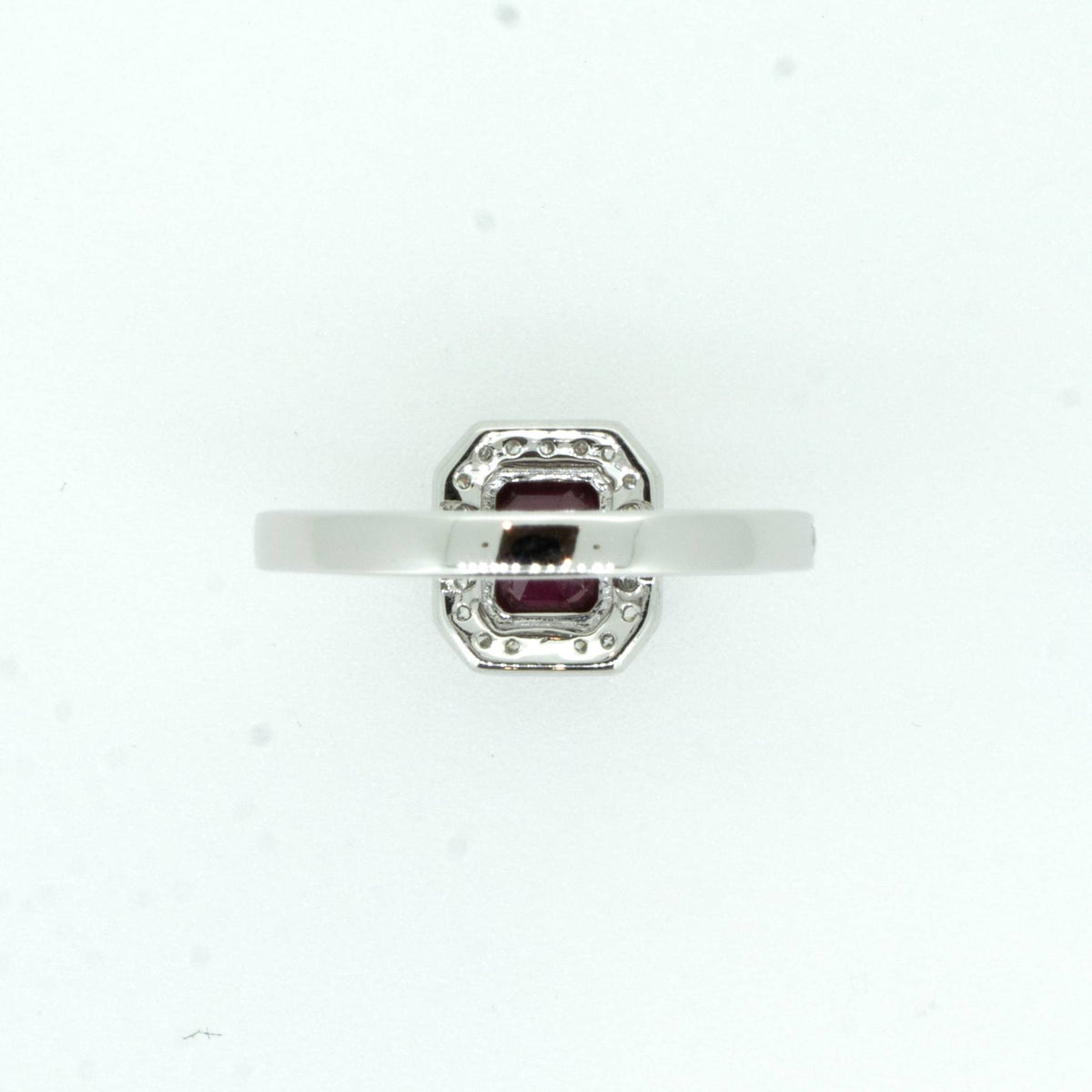 1.55ct Ruby and Diamond Halo Engagement Ring