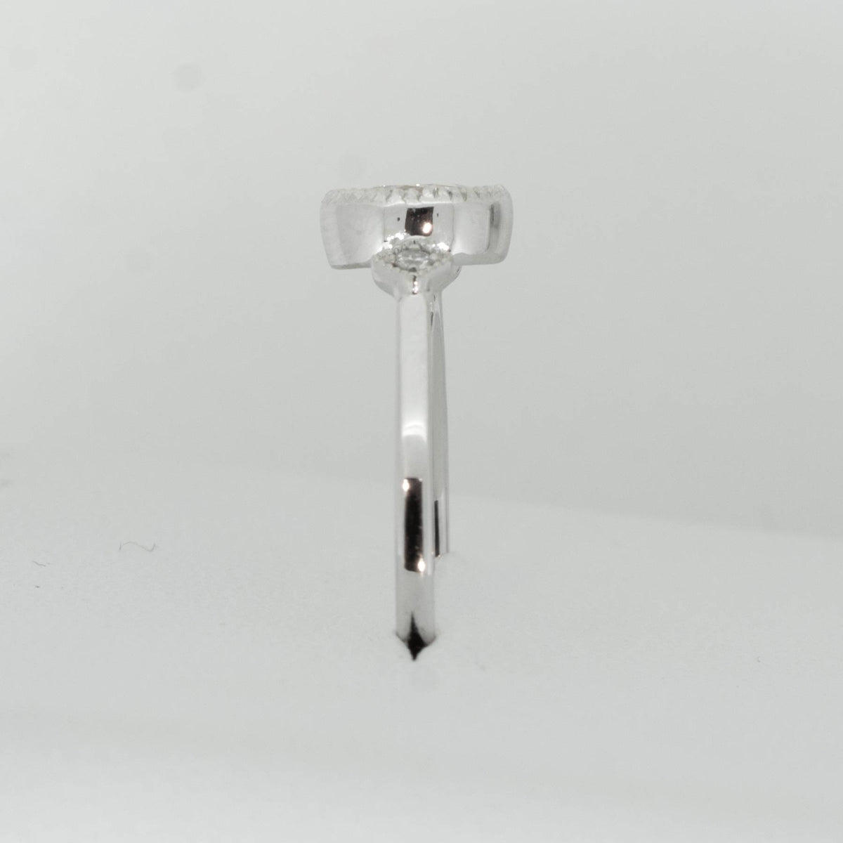 Unheated Yellow Sapphire and Diamond Ring 14k White Gold