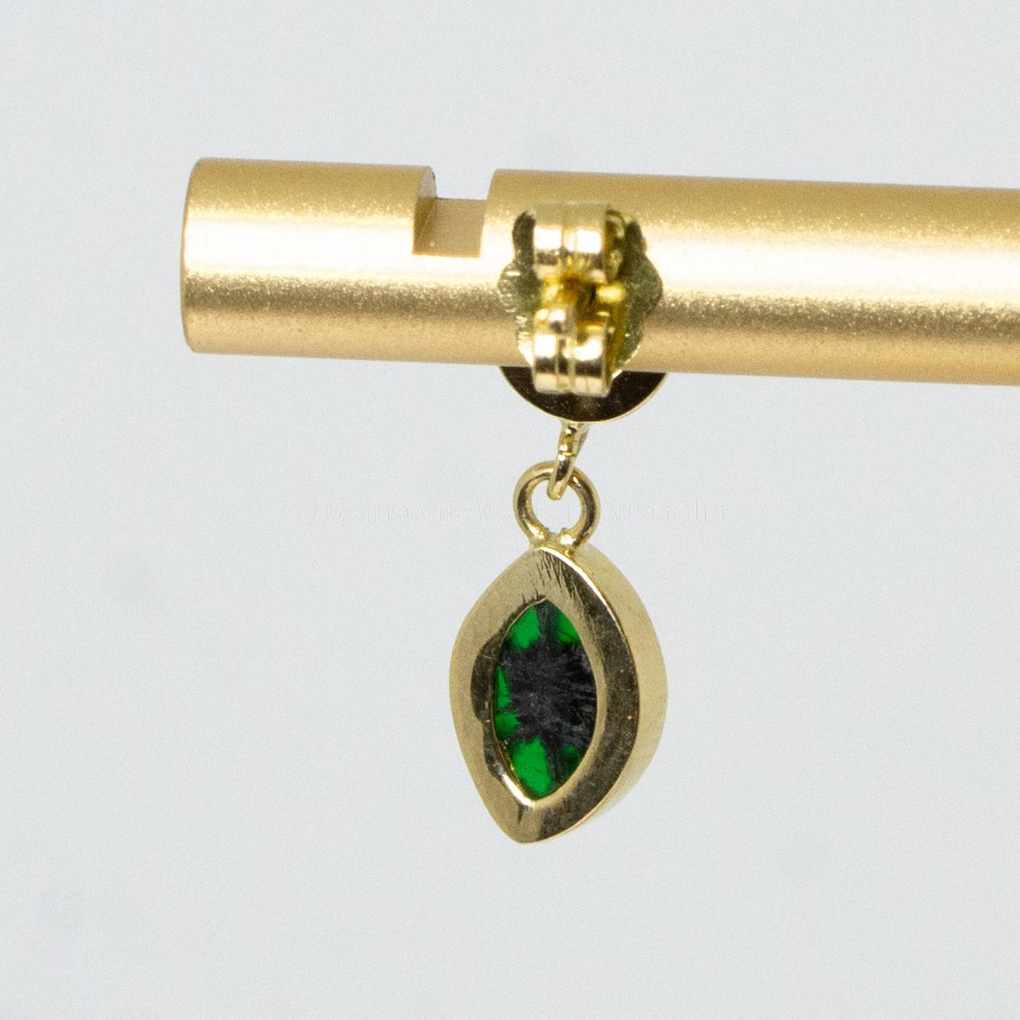 Exclusive and Unique Natural Colombian Emerald Trapiche Earrings in 18K