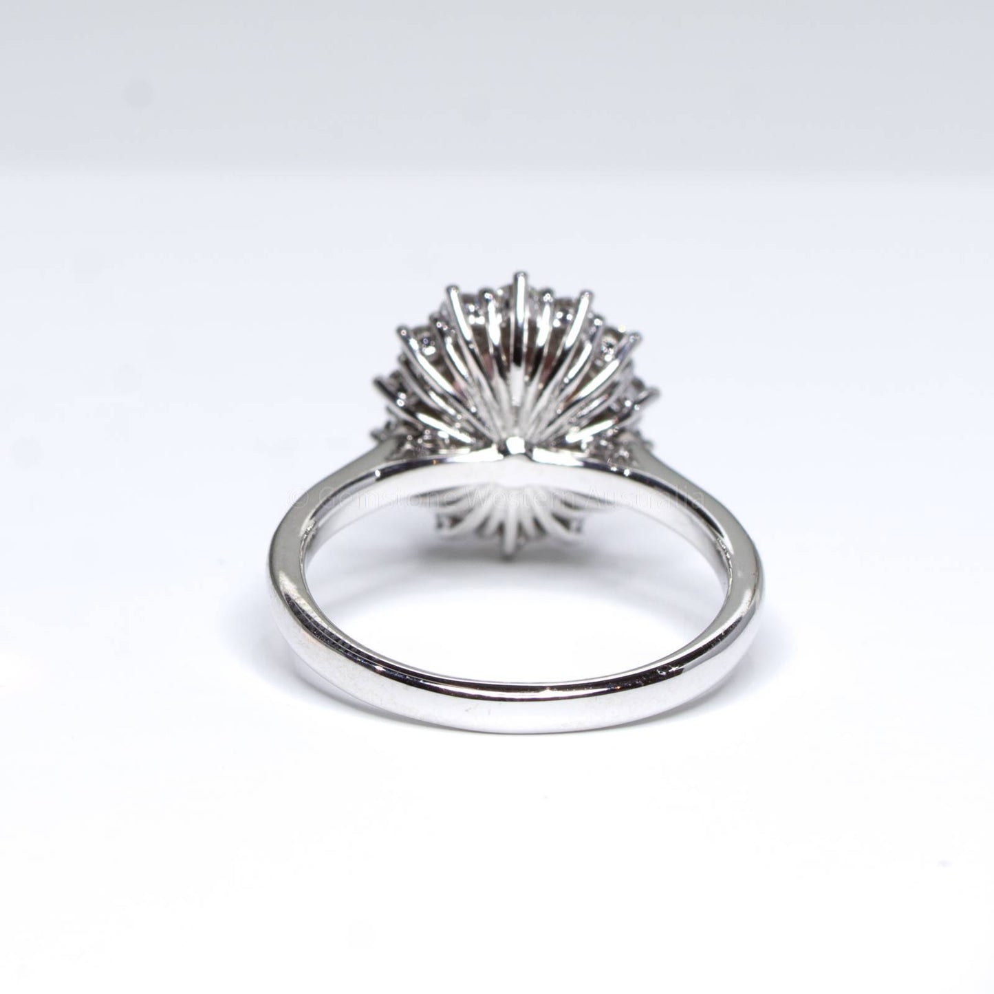 Natural Padparadscha Sapphire Ring with Diamond Halo 18ct Gold