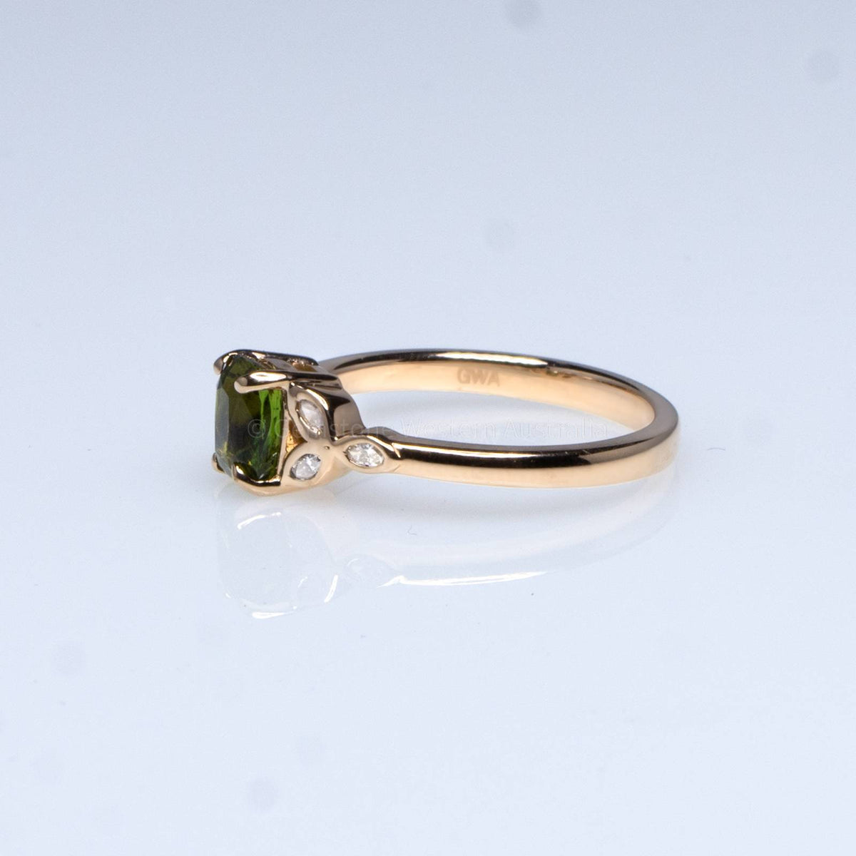 Genuine Natural Alexandrite Ring Alexandrite Diamond Ring 18K Gold