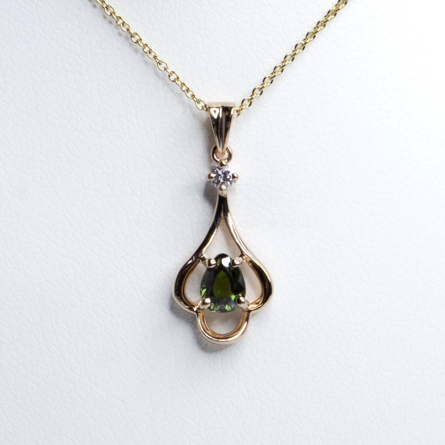Natural Alexandrite Pendant Alexandrite Diamond Pendant 18K Rose Gold