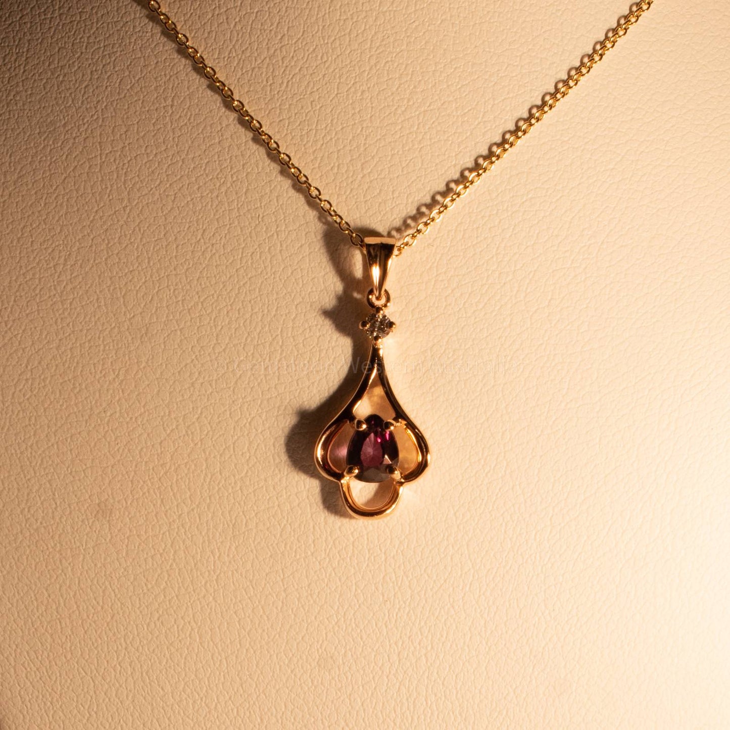Natural Alexandrite Pendant Alexandrite Diamond Pendant 18K Rose Gold