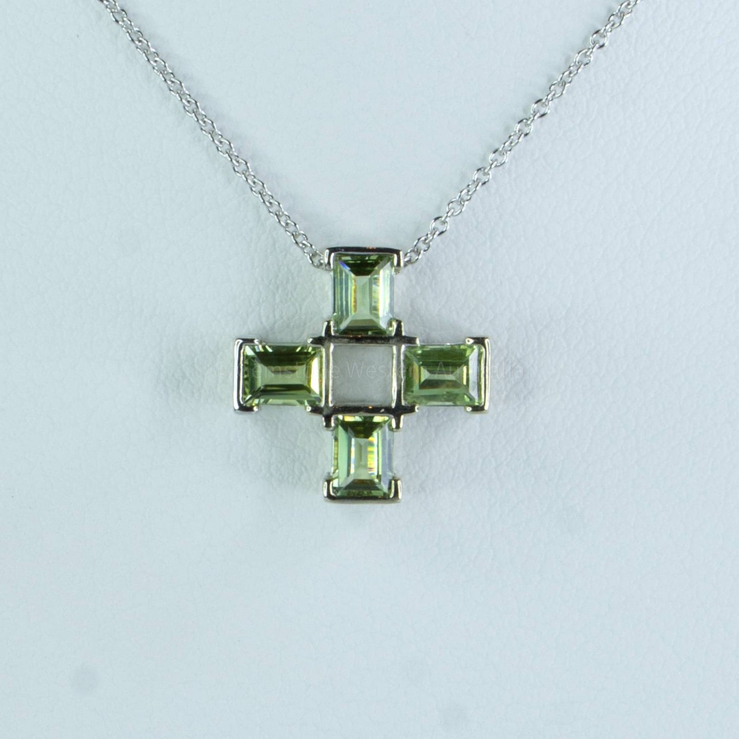 Natural Sapphire Pendant Sapphire Cross Pendant in 18k Gold