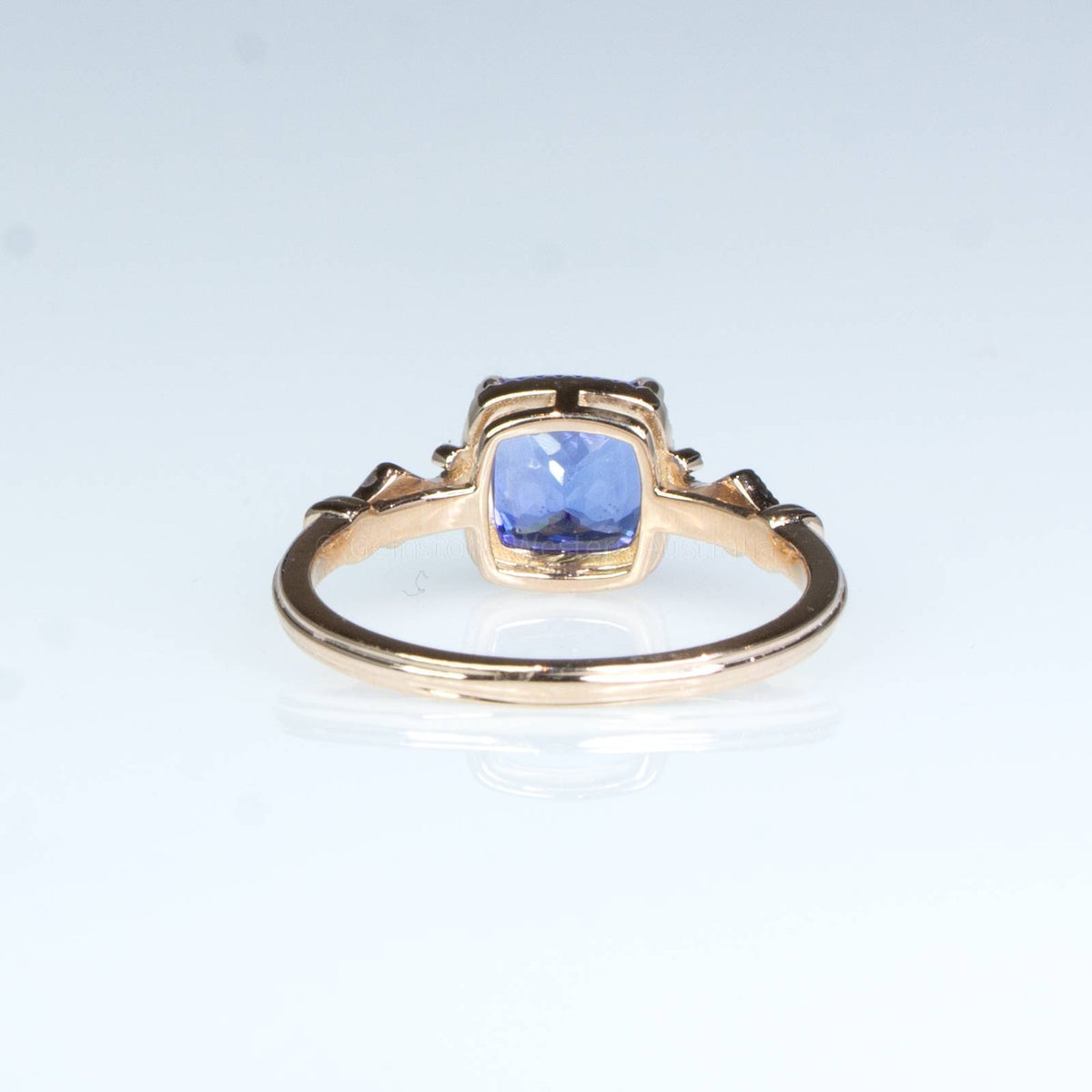 1.57ct Tanzanite and Diamond Ring in 14K Rose Gold