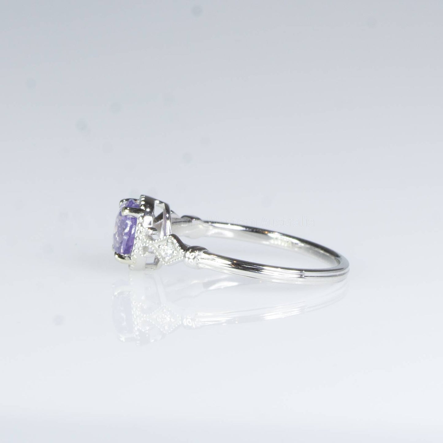 1 Carat Violet Sapphire Ring Violet Sapphire Diamond Ring