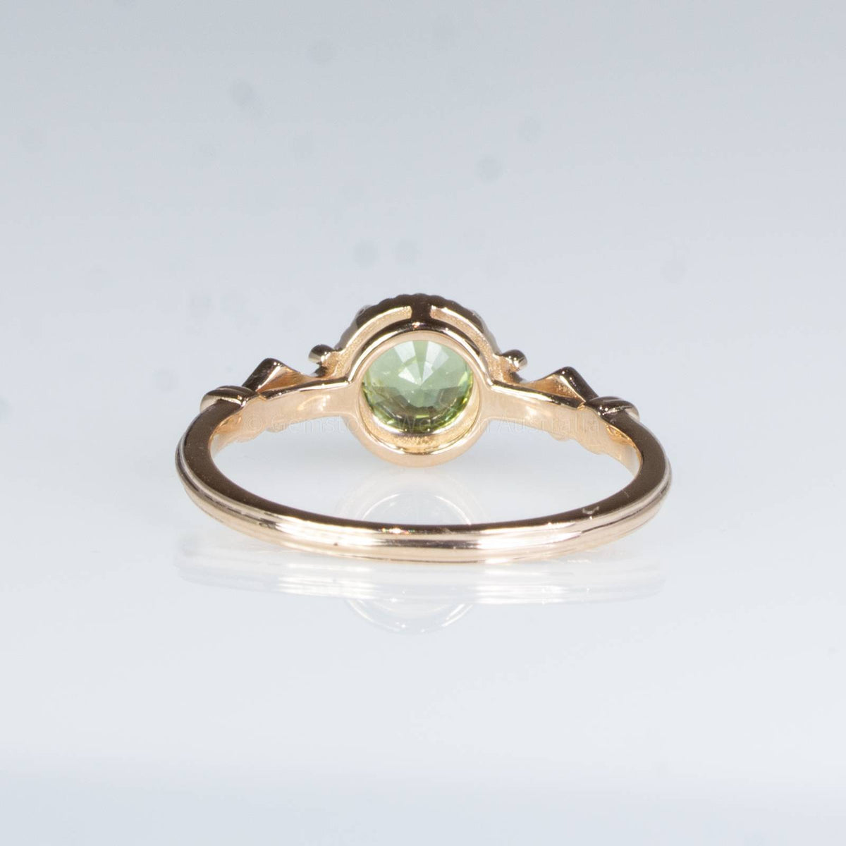 1 Carat Green Sapphire Ring Green Sapphire Diamond Ring