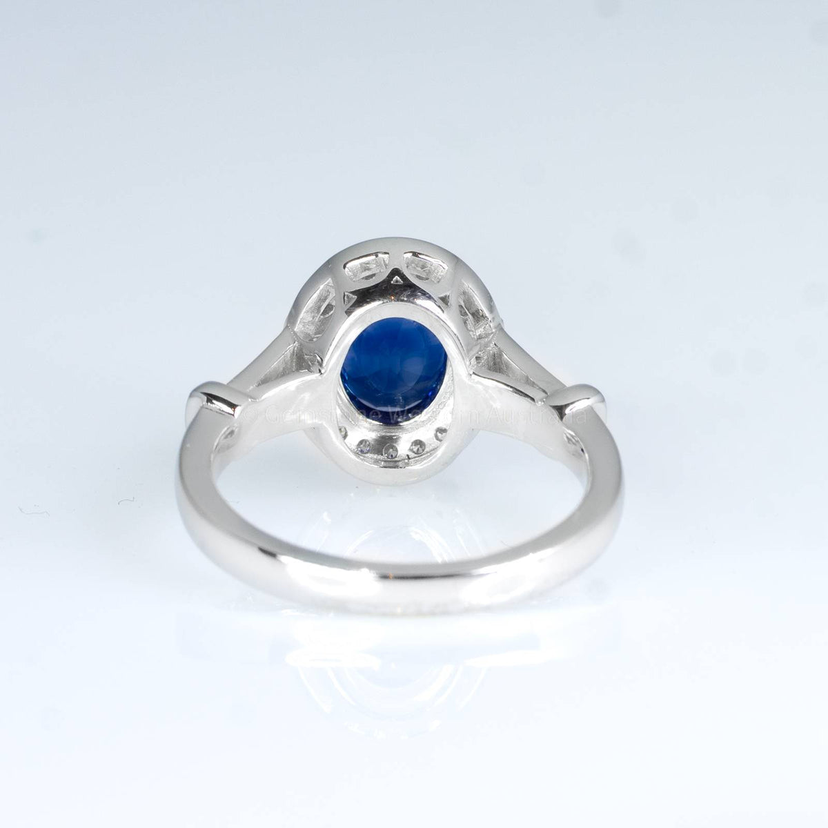 Art Deco sapphire and Diamonds Ring 18K Gold