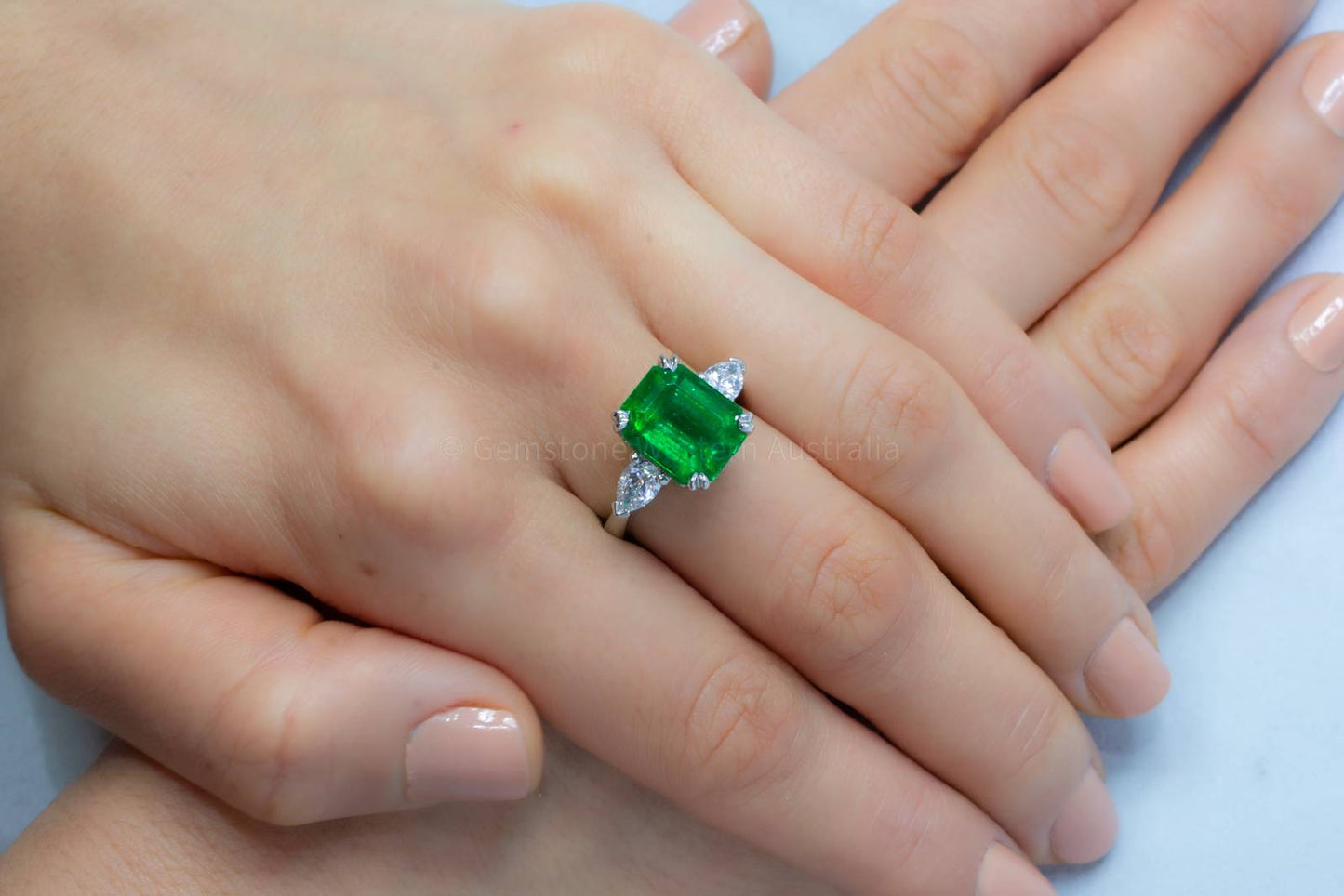 6.46 Carats Colombian Emerald and Diamond Statement Ring GIA Certified