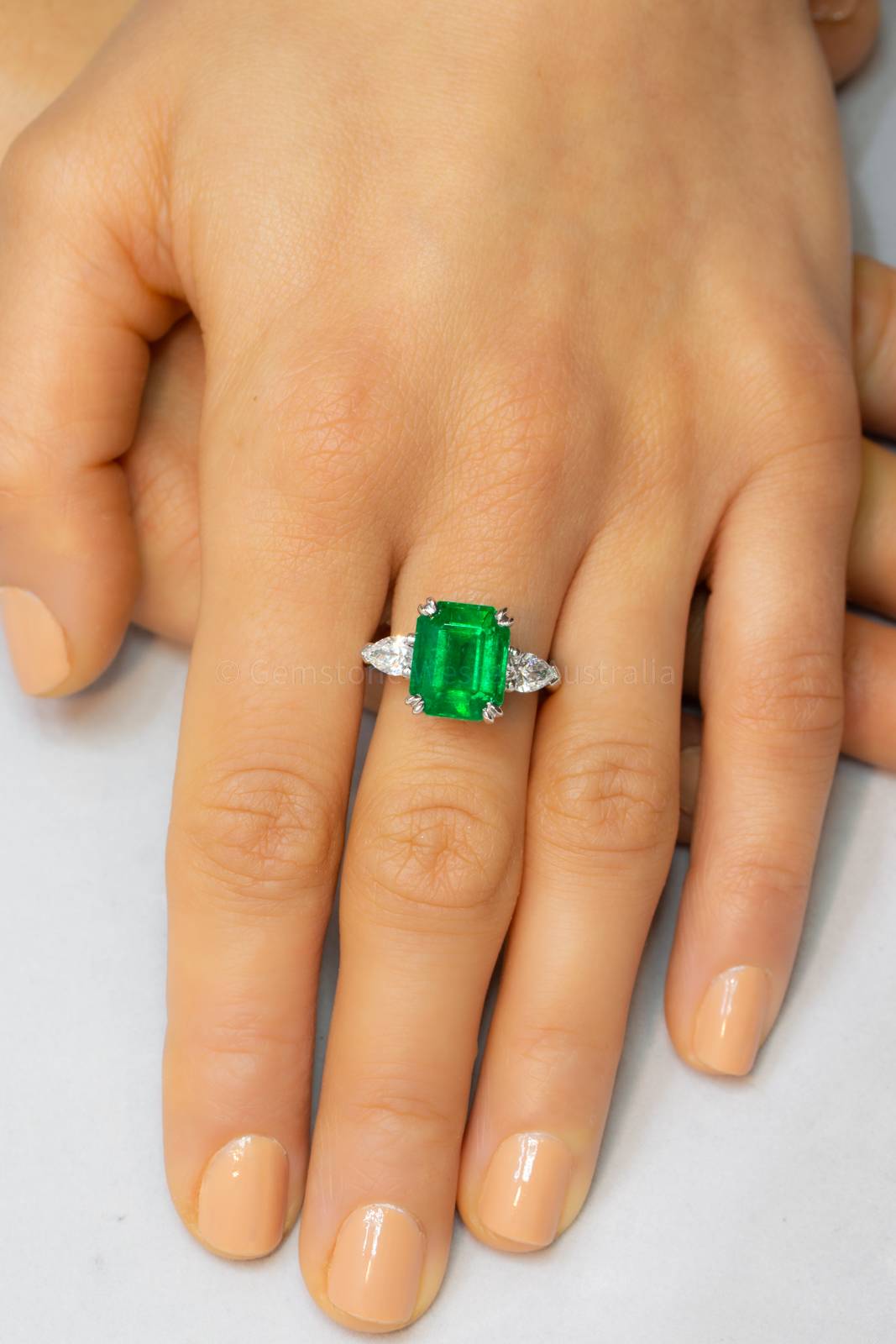 6.46 Carats Colombian Emerald and Diamond Statement Ring GIA Certified