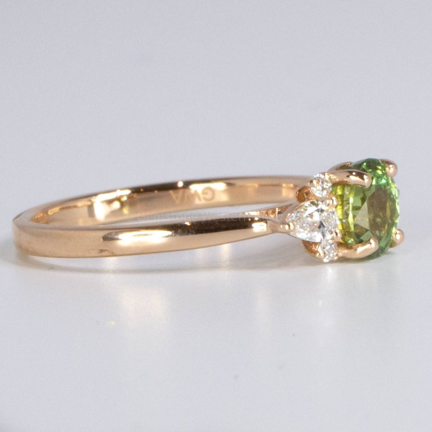 1.02 carats Natural Alexandrite and Diamonds Ring Seven Stone Alexandrite Ring