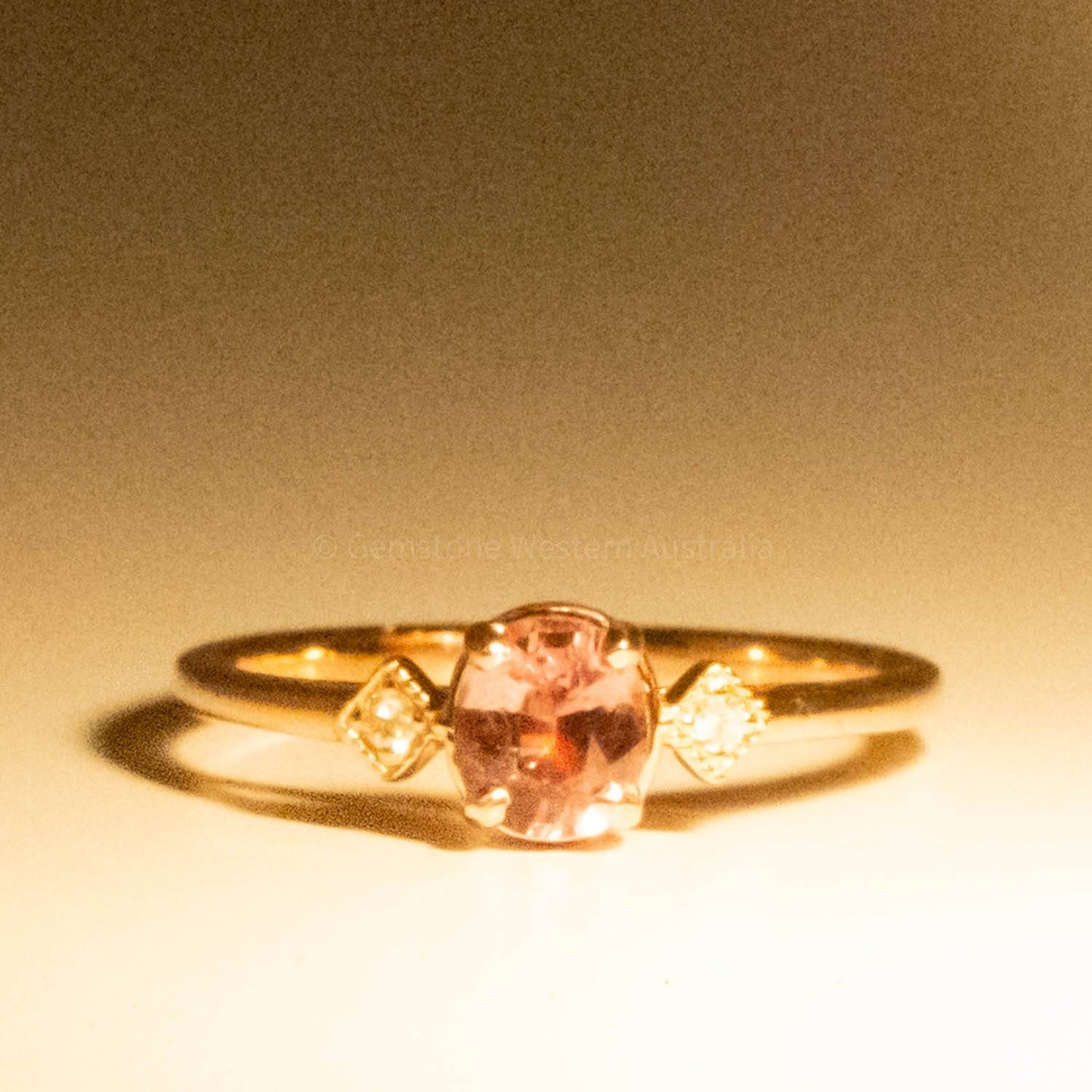 Natural Alexandrite and Diamonds Ring Three Stone Alexandrite Ring
