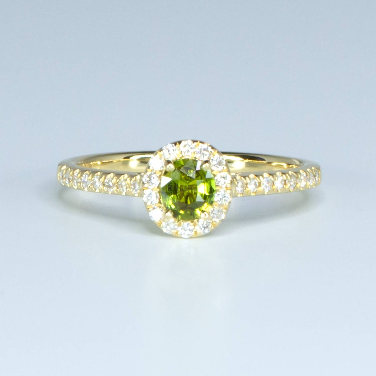 Colour Change Alexandrite Ring Alexandrite and Diamond Halo 18K Gold