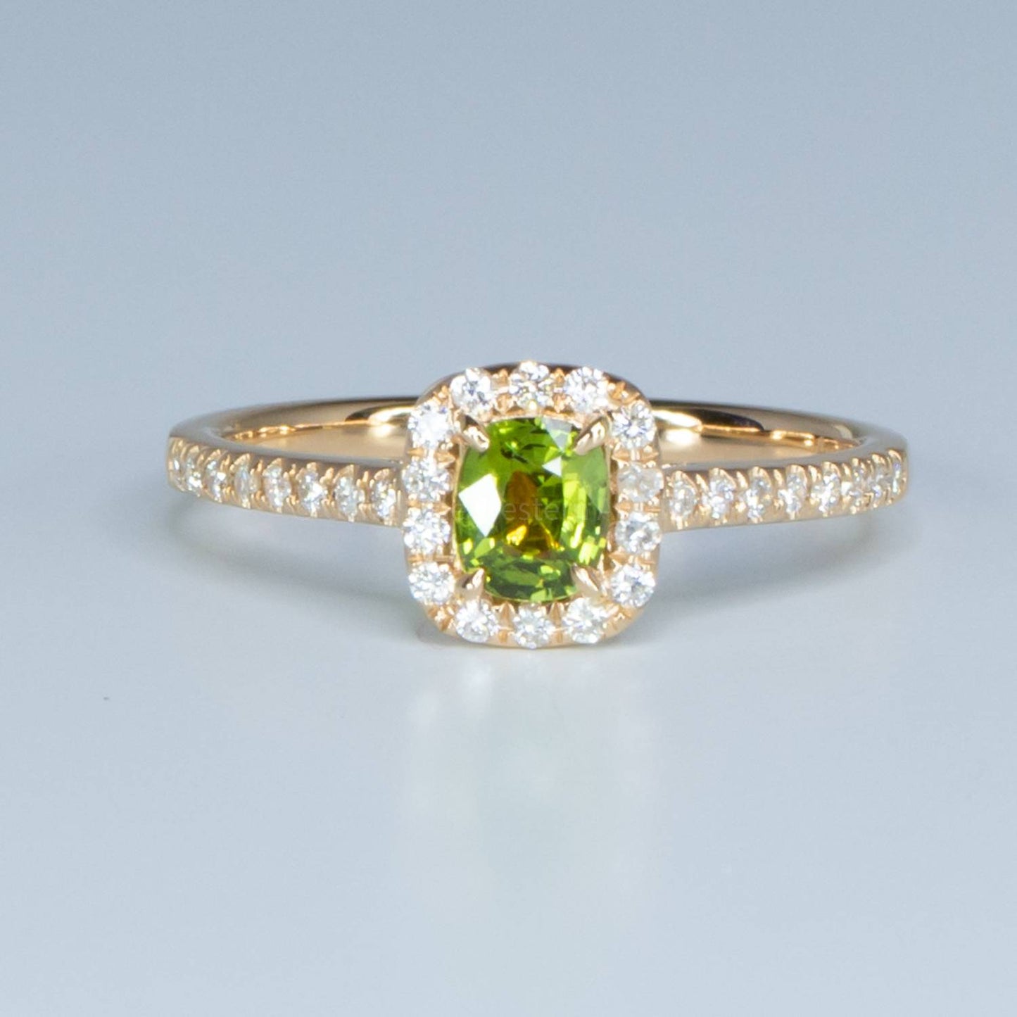 Rare Alexandrite Halo Ring, Natural Alexandrite Diamonds Ring